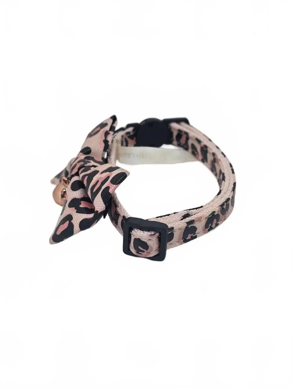 Vibrant Life Pink Black Leopard Print Breakaway Fashion Cat Kitten Collar + Bell